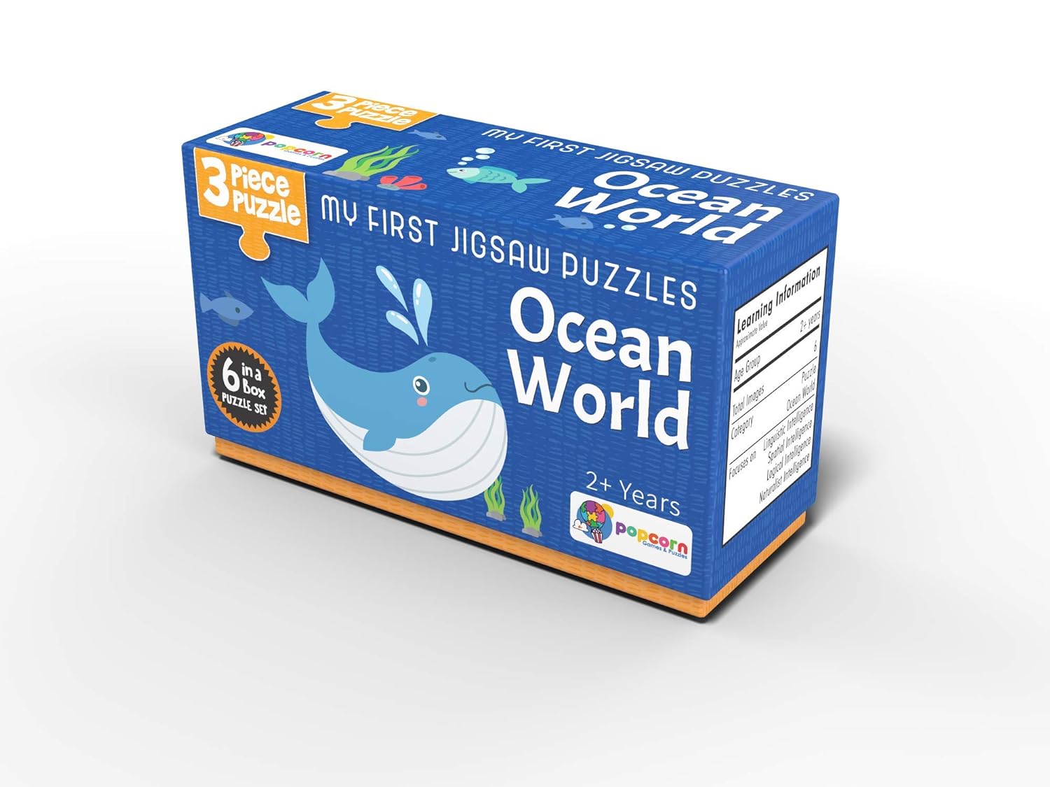 POPCORN GAMES AND PUZZLES 3 PIECE PUZZLES OCEAN WORLD