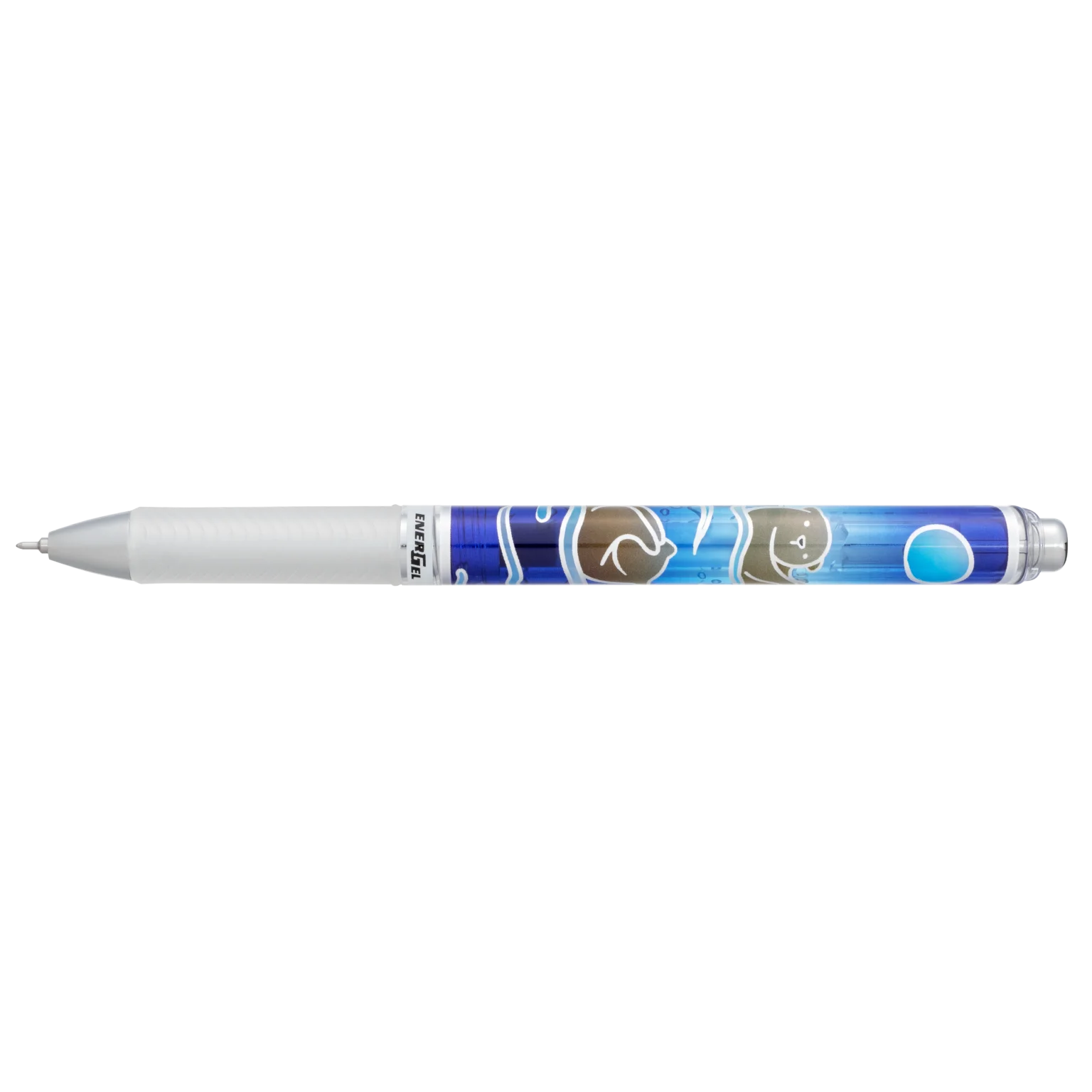 Pentel Energel Nature Retractable Gel Pen 0.5mm – Limited Edition Series (Blue Ink) – Sea Otter (BLN75OA3-C)