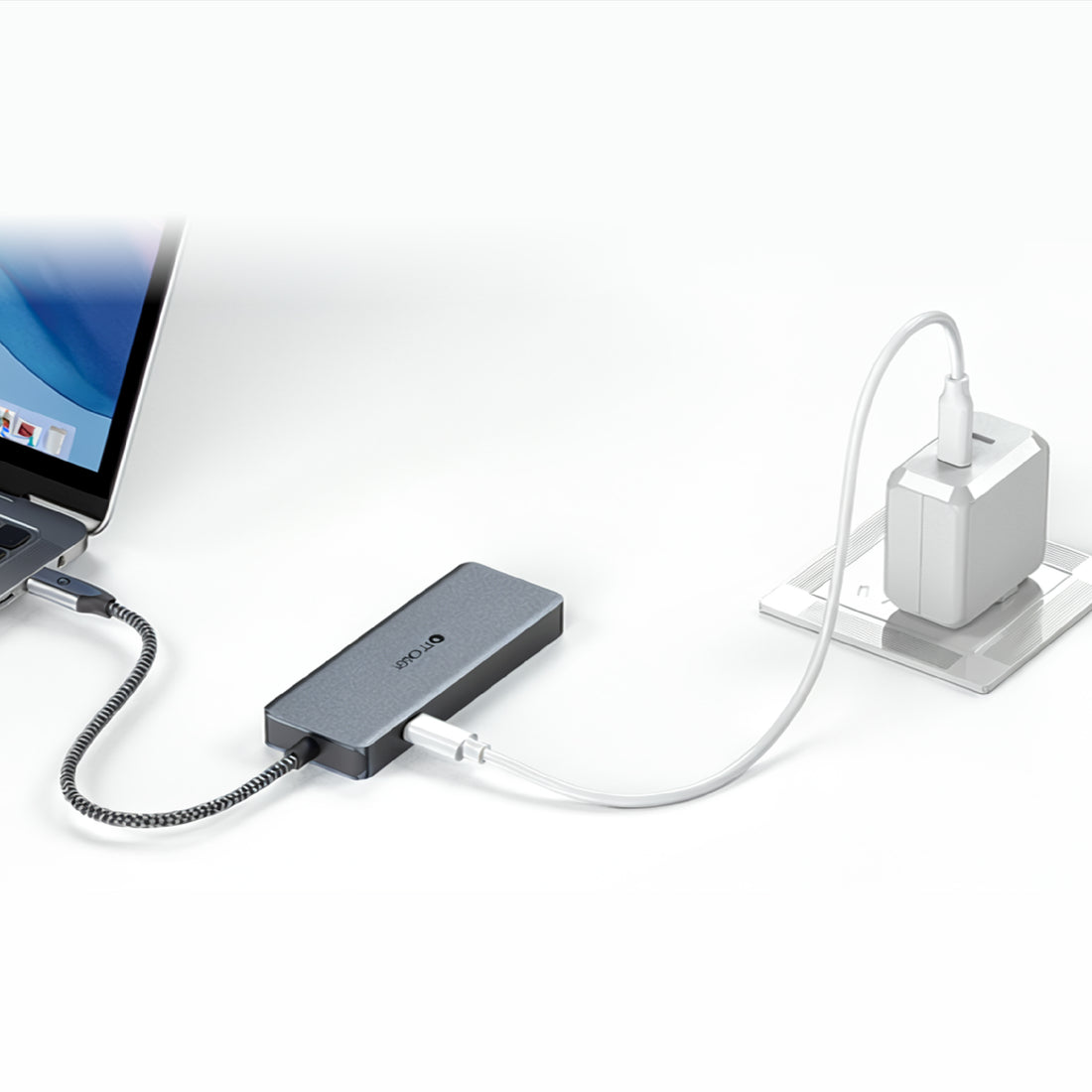 Mazer InfiniteLinkPro Hub60 5-in-1 USB C Multimedia Hub Grey