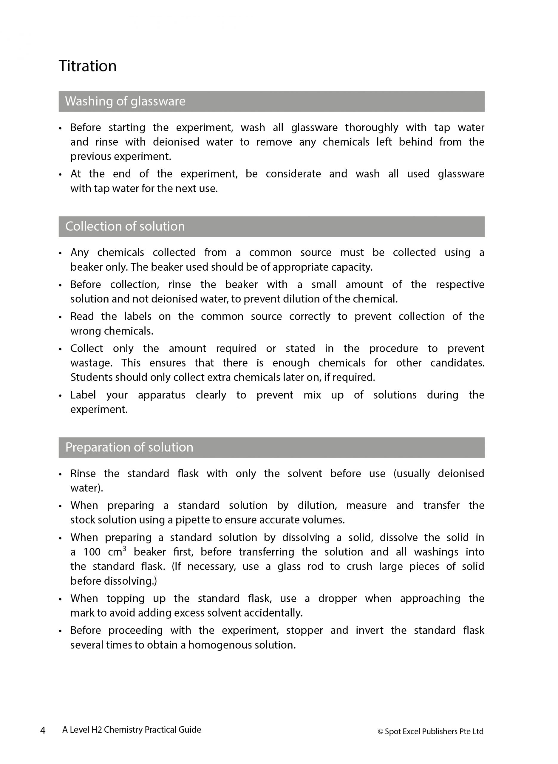 A-Level H2 Chemistry Practical Guide