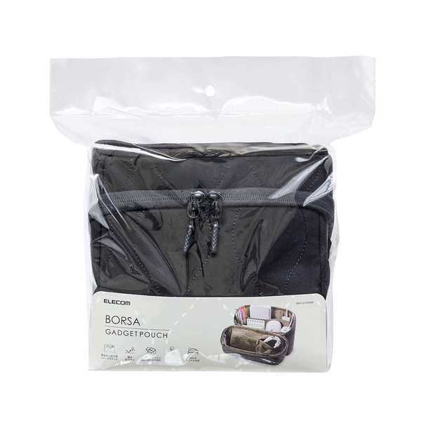 Elecom BMA-QTGPSBK Quilted Gadget Pouch, Stand Type