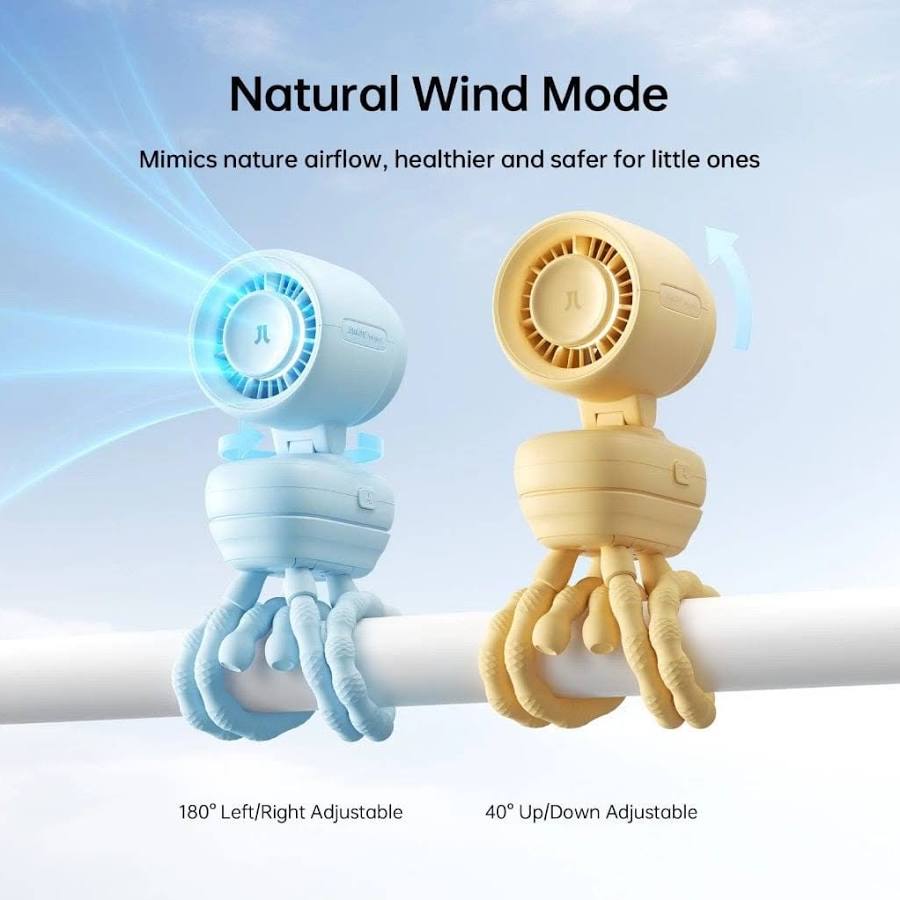 JisuLife Life4 5000mAh Clip Stroller Fan - Blue