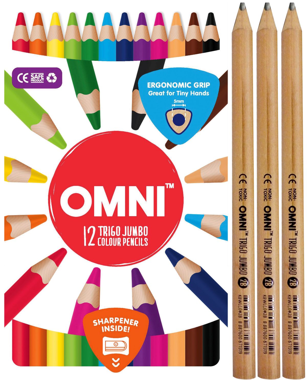 Omni Trigo Jumbo Col Pencil & Pencil Set