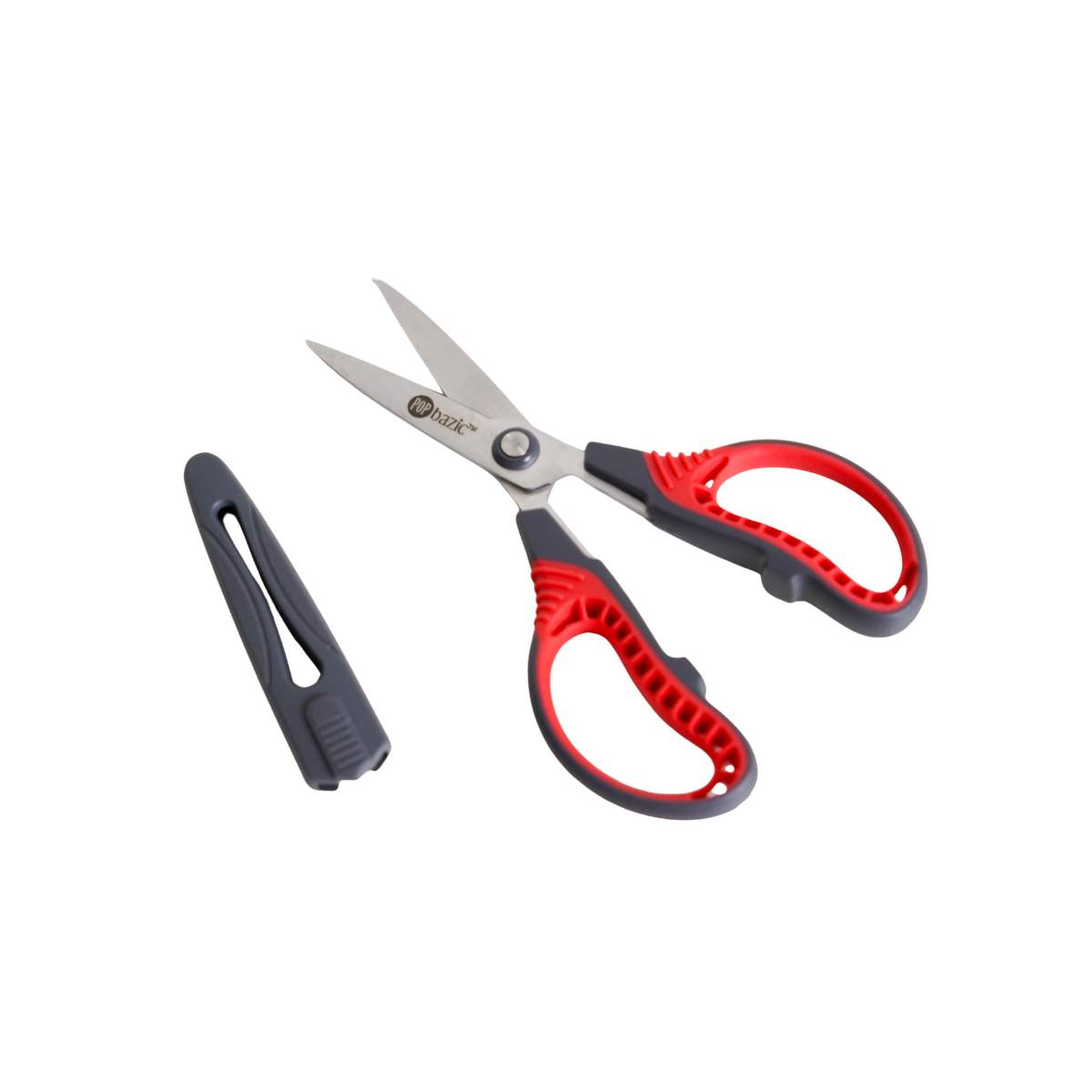 Pop Bazic 14.5cm Scissors with Safety Cap - Red