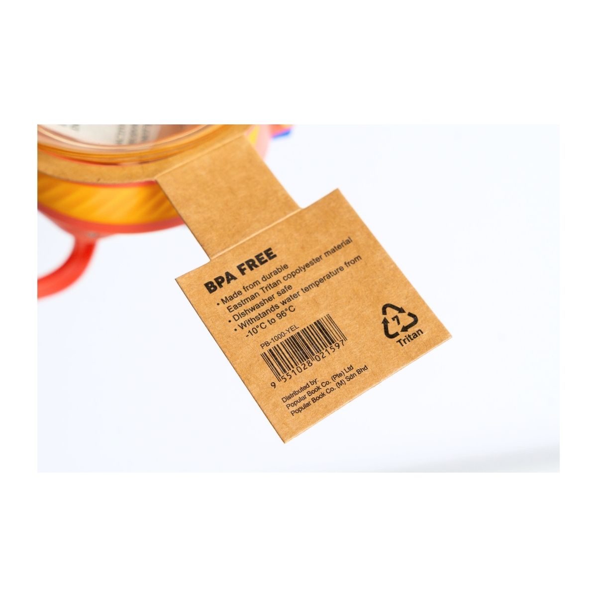 Pop Bazic Tritan Water Bottle 1000ml - Yellow