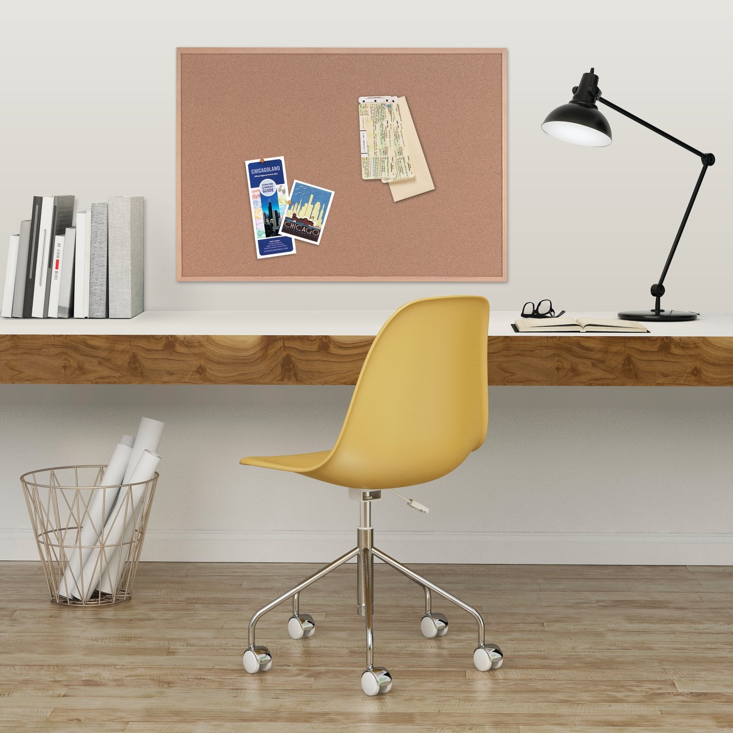 Quartet Oak Bulletin Board 23" X 35" (35-380352q)