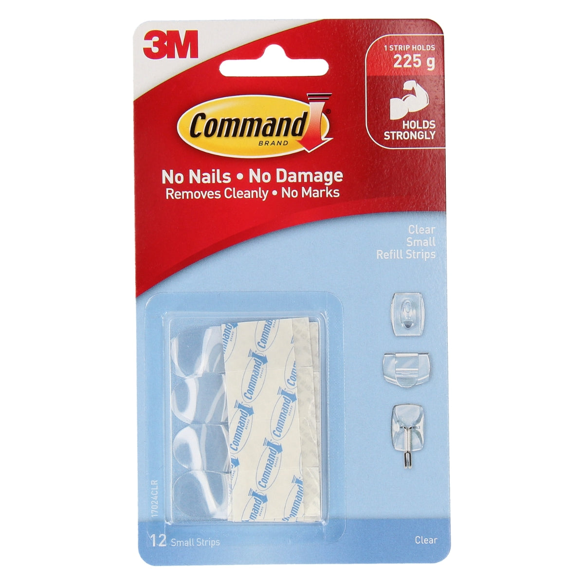 Command™ 17024clr Small Clear Refill Strips