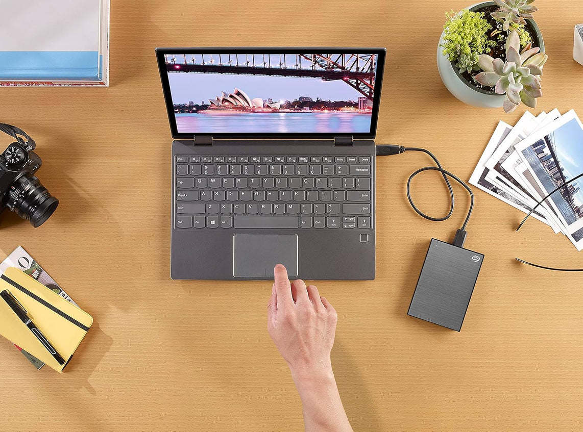 Seagate STKZ5000404 One Touch External HDD with Password Protection, 5TB, Gray