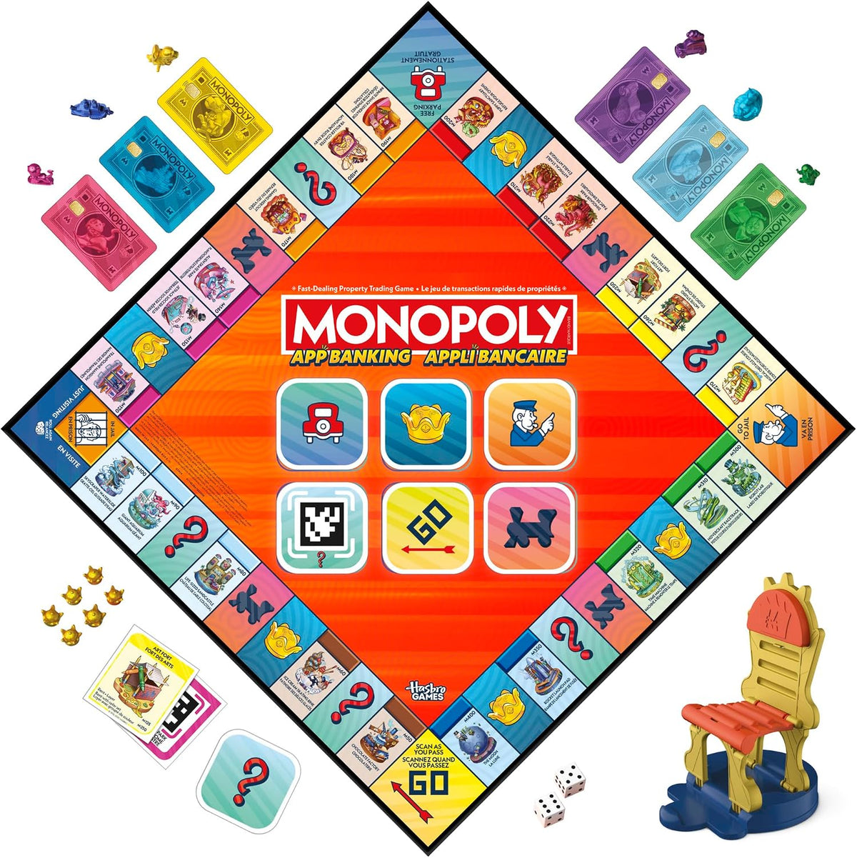 HASBRO MONOPOLY APP BANKING BOARD GAME