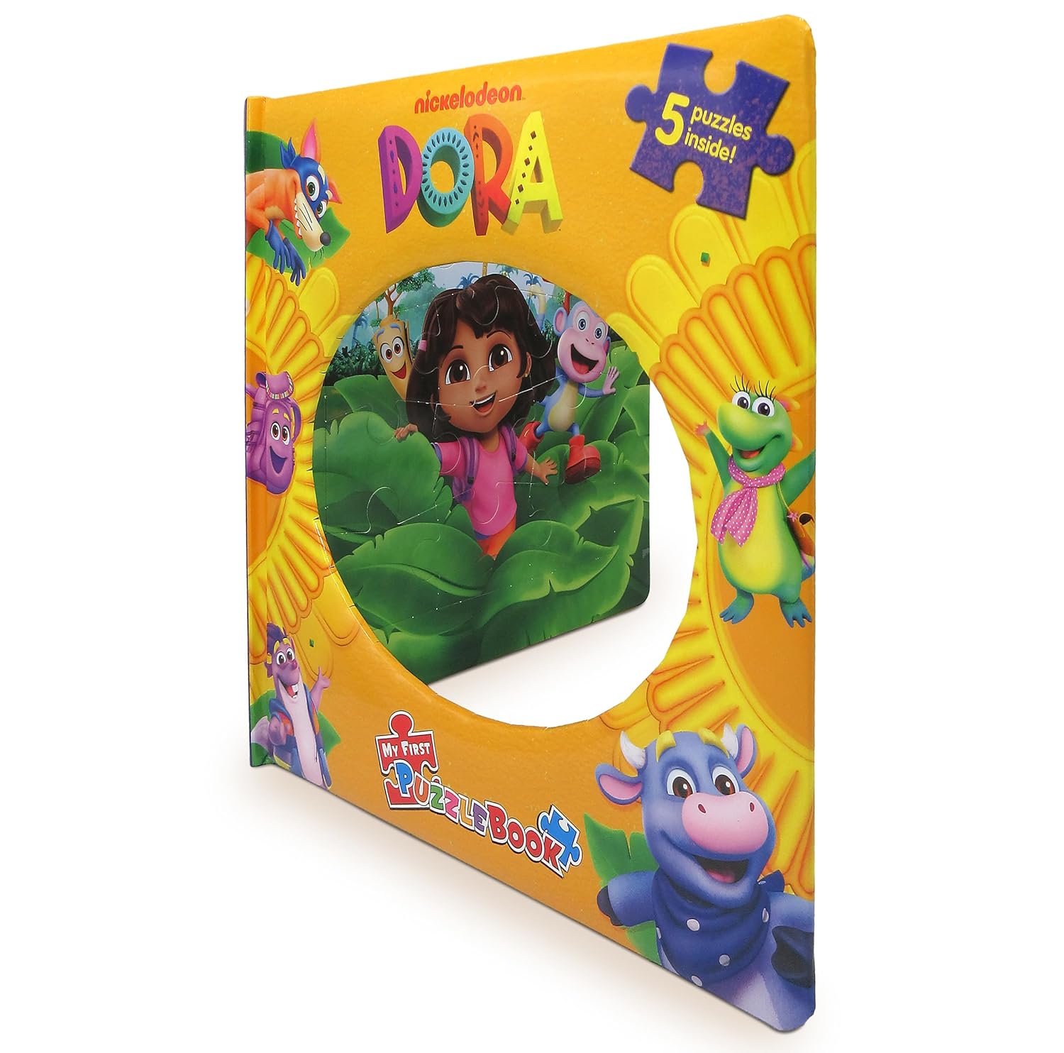 Nickelodeon Dora My First Puzzle Book (10-Page Board Book, 5 Puzzles) Novelty Book – Picture Book