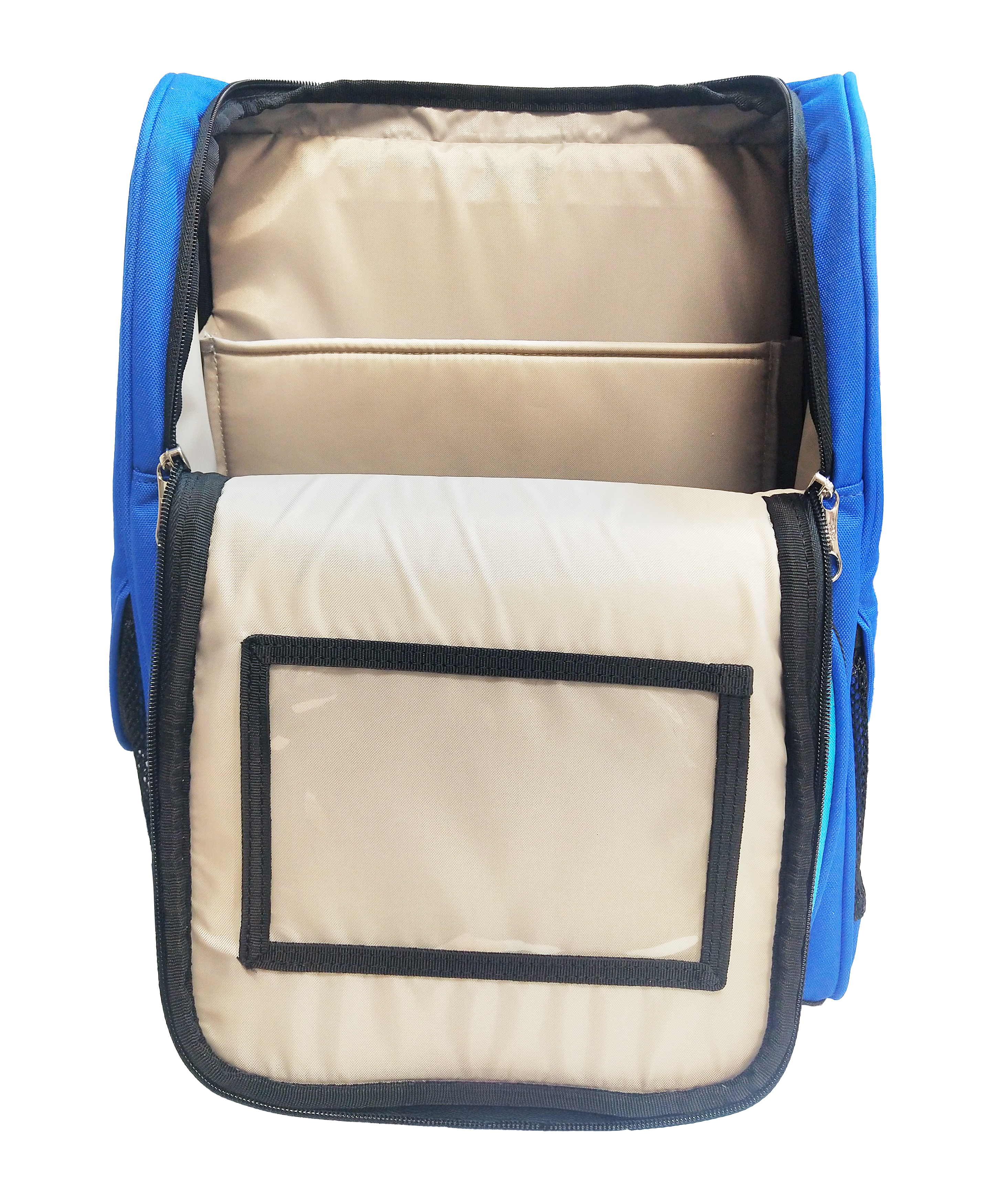 Pop Kids Puffy School Bag - Royal Blue/teal Blue