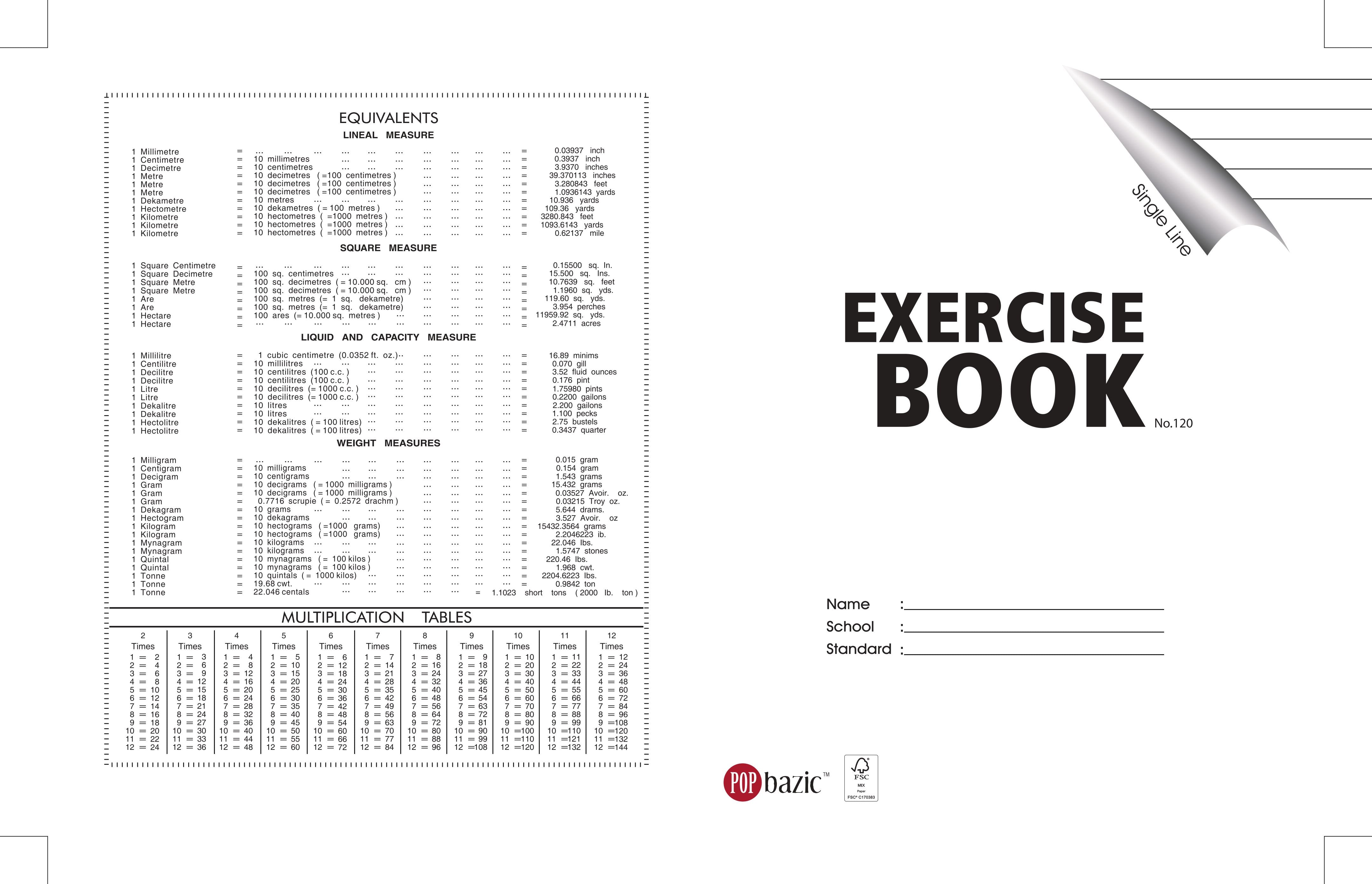 POP BAZIC F5 120P SINGLE LINE -6PCS PACK