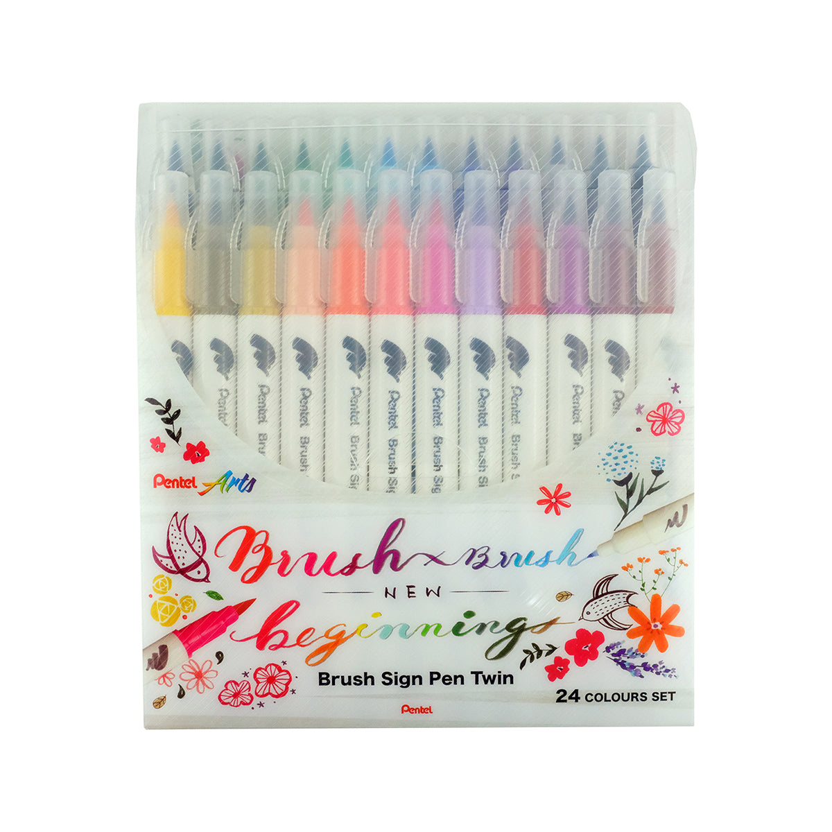 PENTEL Brush S/Pen Twin  Sesw30C-24'S Se