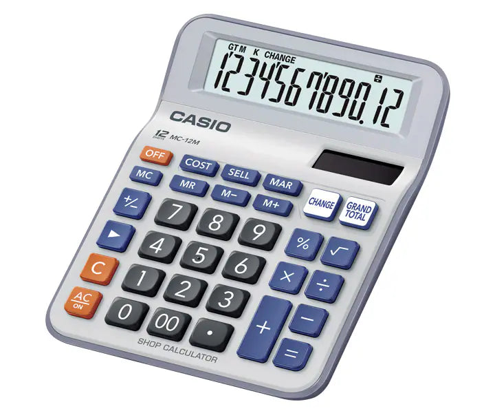 Casio MC-12M Shop Mini Desk Calculator