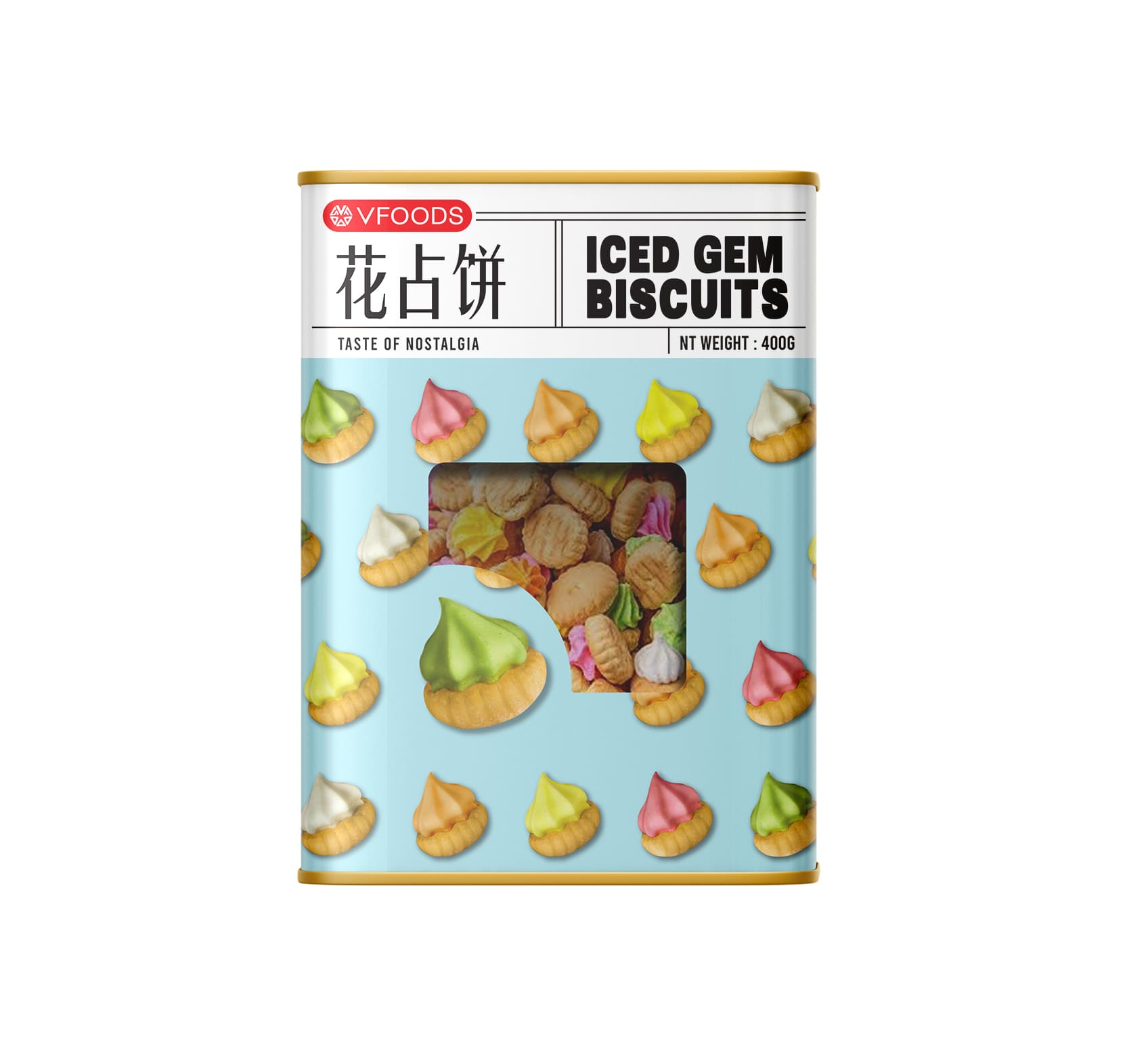 Vfoods Mini Tin-iced Gem 400gx12p