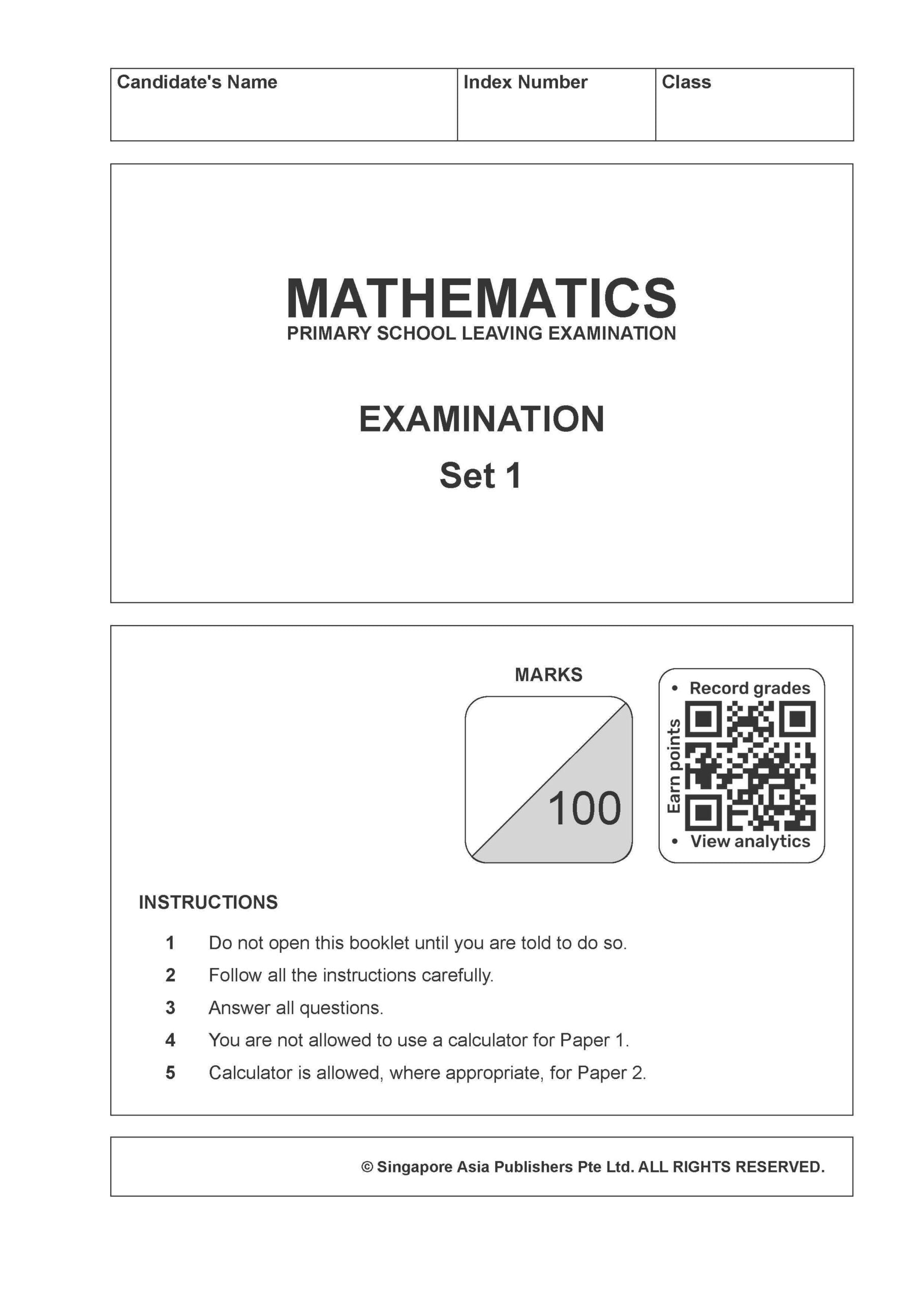 PSLE Conquer Mathematics Examination Papers - 3rd Edition