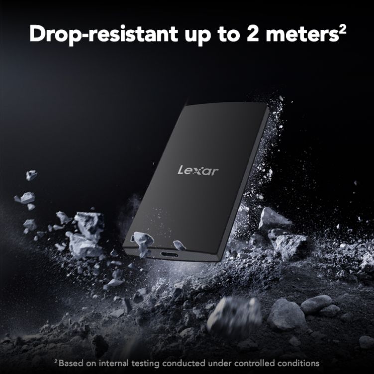Lexar® SL300 1TB Portable SSD - Black