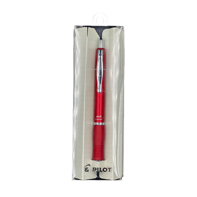 PILOT G2 LIMITED GEL PEN 0.7MM RED (BLACK INK)