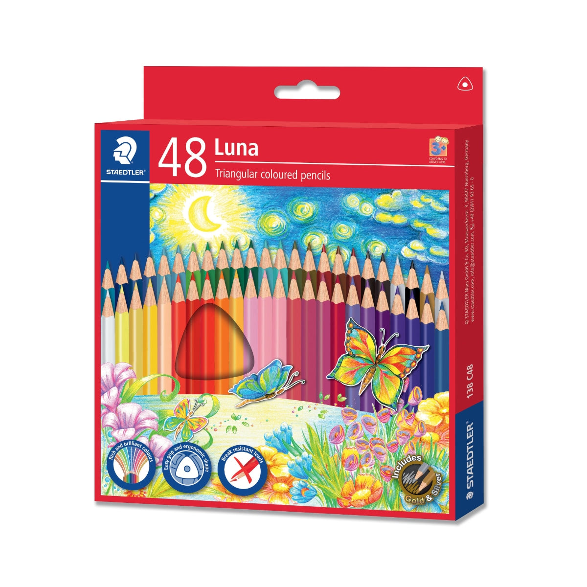 Staedtler Luna Triangular Colour Pencil 48col