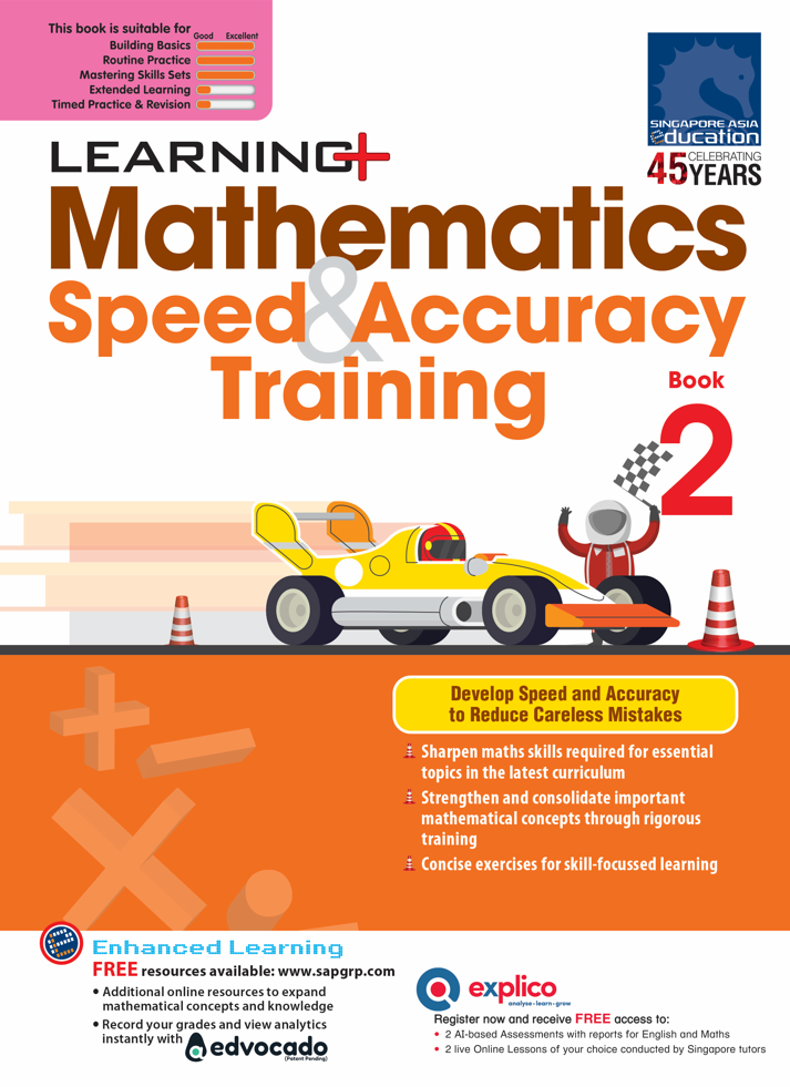 LEARNING+ Mathematics Speed & Accuracy Training Book 2