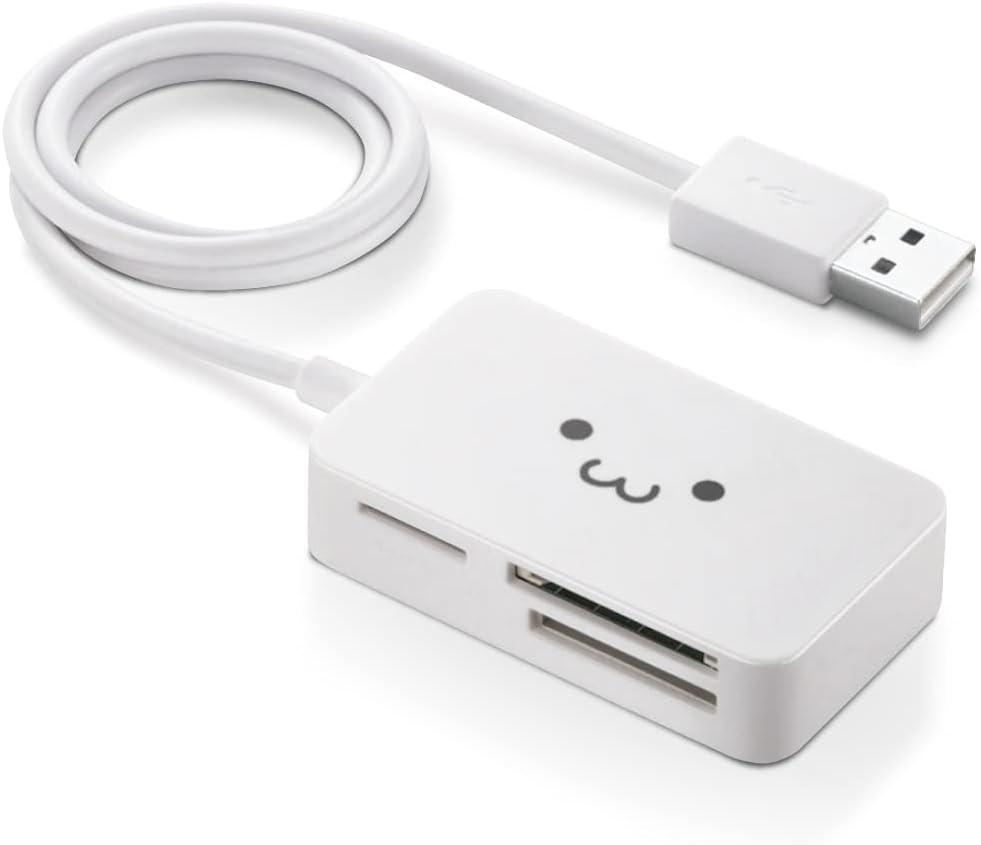 Elecom USB Memory Card Reader White