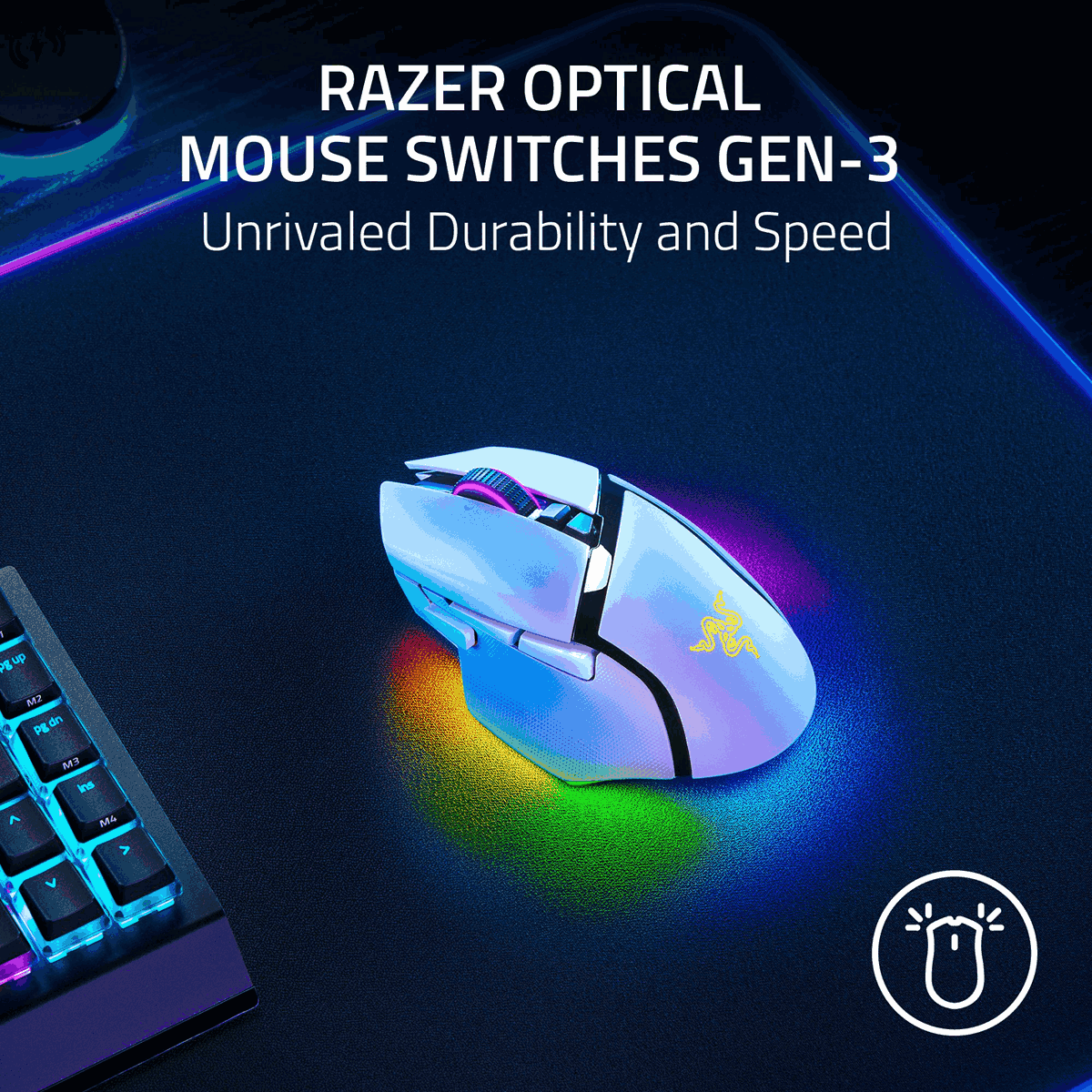 Razer Basilisk V3 Pro 35K Ergonomic Wireless Gaming Mouse White