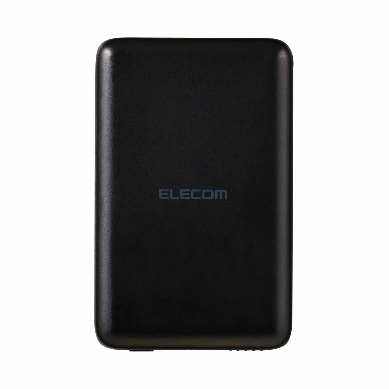 ELECOM DE-B04-5000BK Qi2 Magnetic Wireless Power Bank