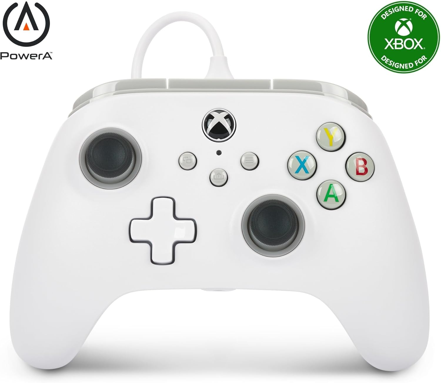 PowerA Wired Gaming Controller for Xbox Series X/S, Xbox One, PC, Windows 10/11 - White (Officially Licensed)