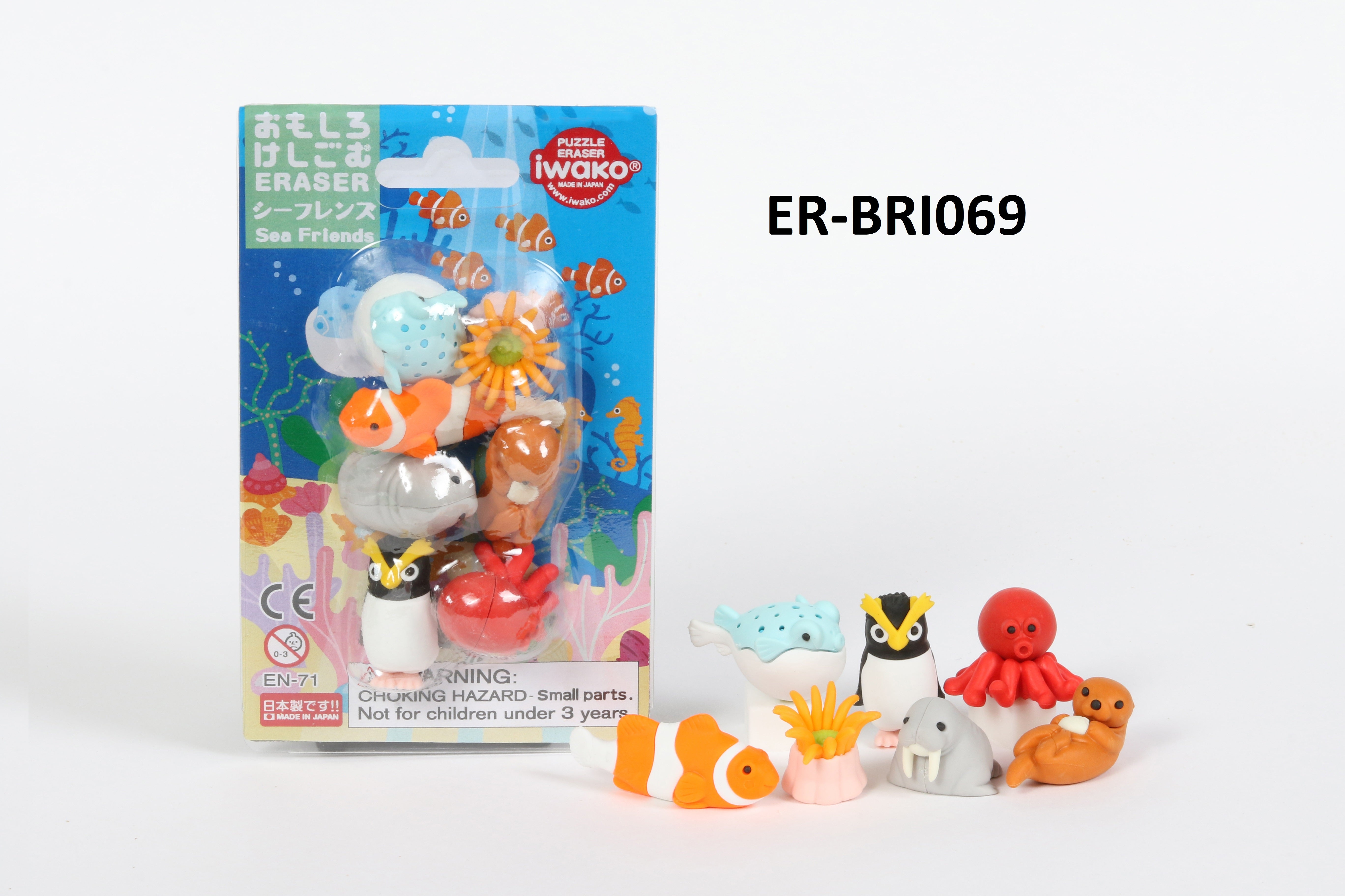 IWAKO FANCY ERASER SEA FRIENDS ER-BRI069