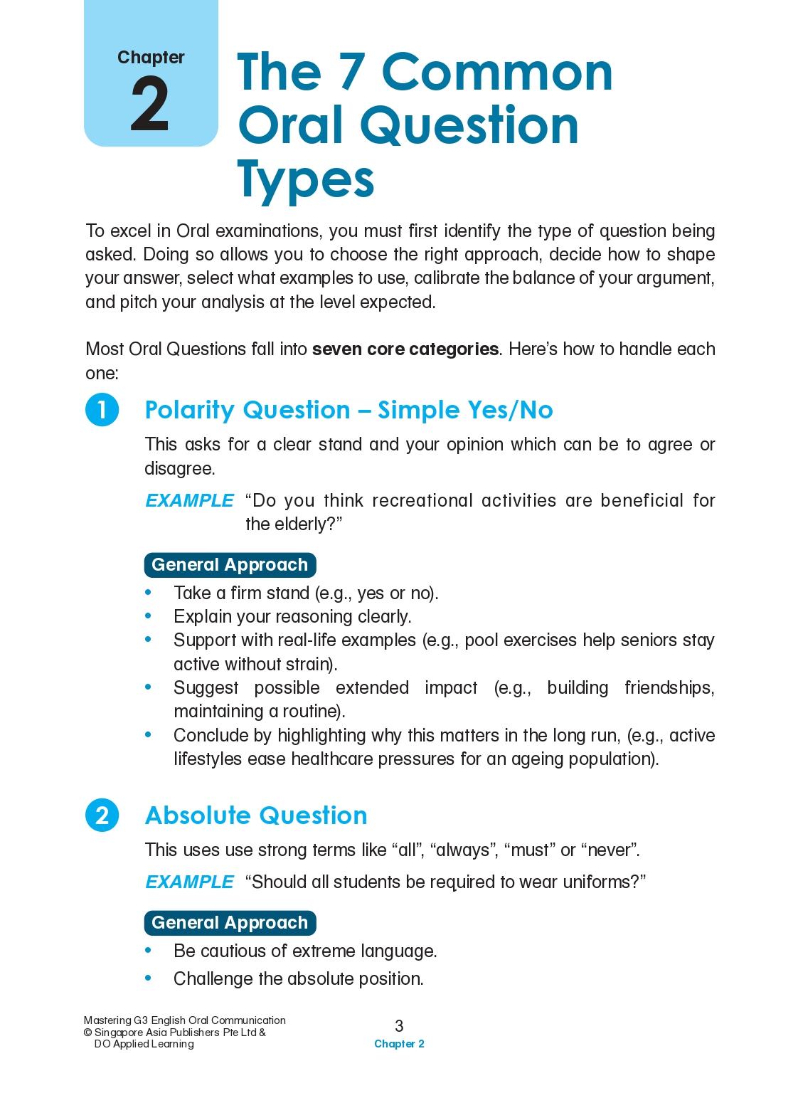 Mastering G3 O-Level English Oral Communication