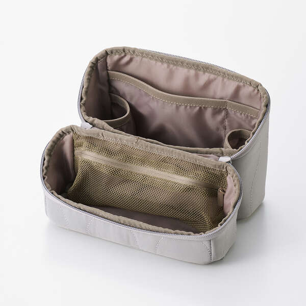 Elecom BMA-QTGPSGY Quilted Gadget Pouch, Stand Type
