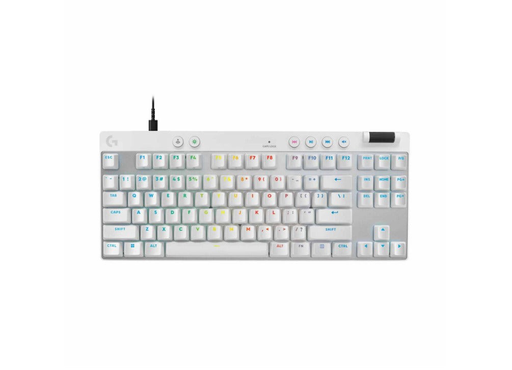 Logitech G Pro X TKL Rapid Keyboard Magnetic Analog Switches - White English