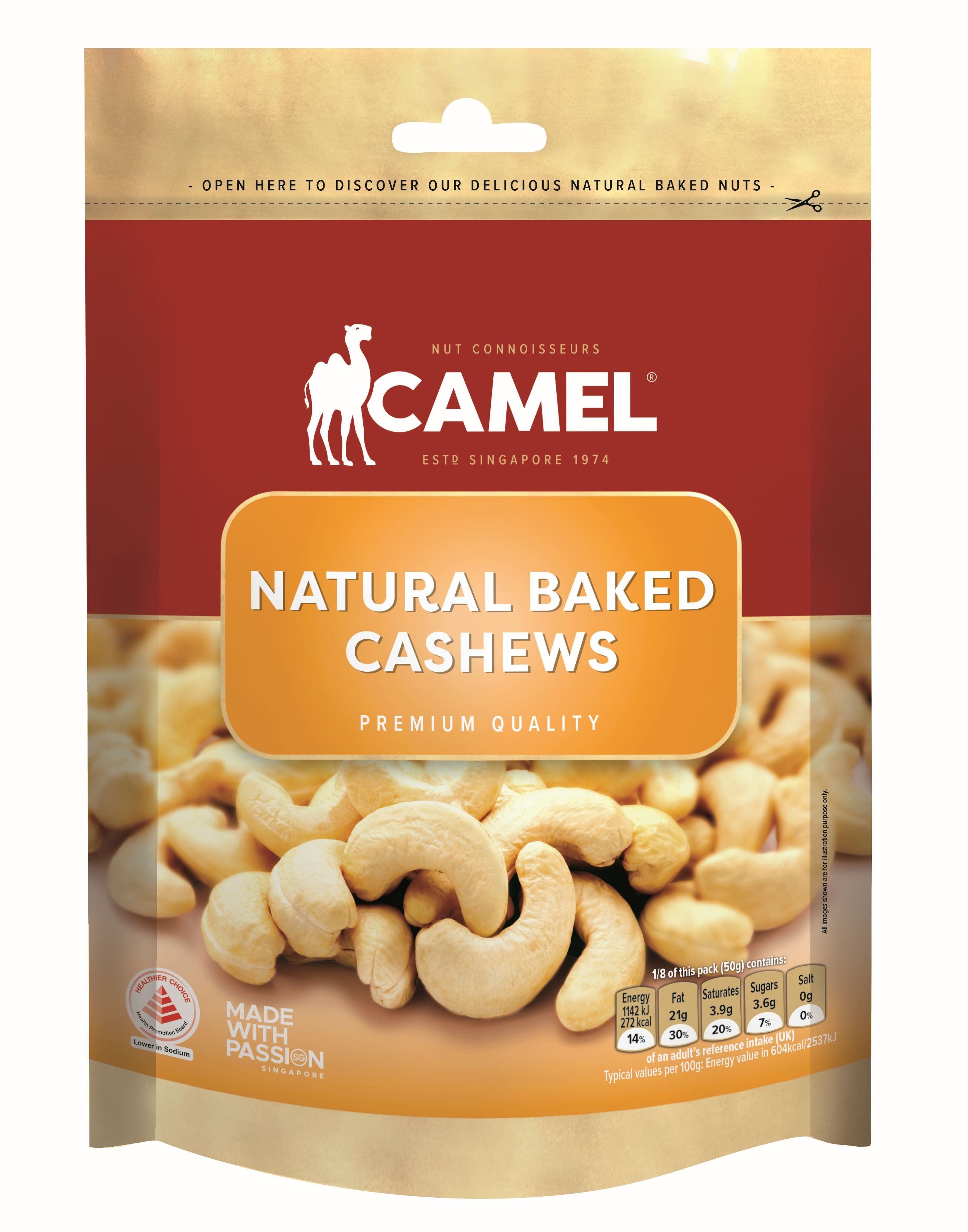 Camel Baked Cashews 360g ( Hc )