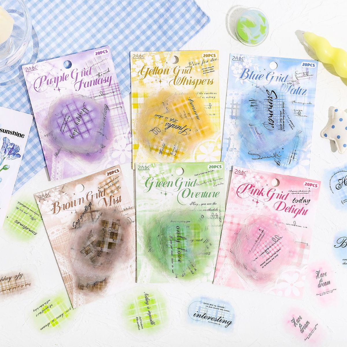 Sticker 20Pcs Grid GWQJ6