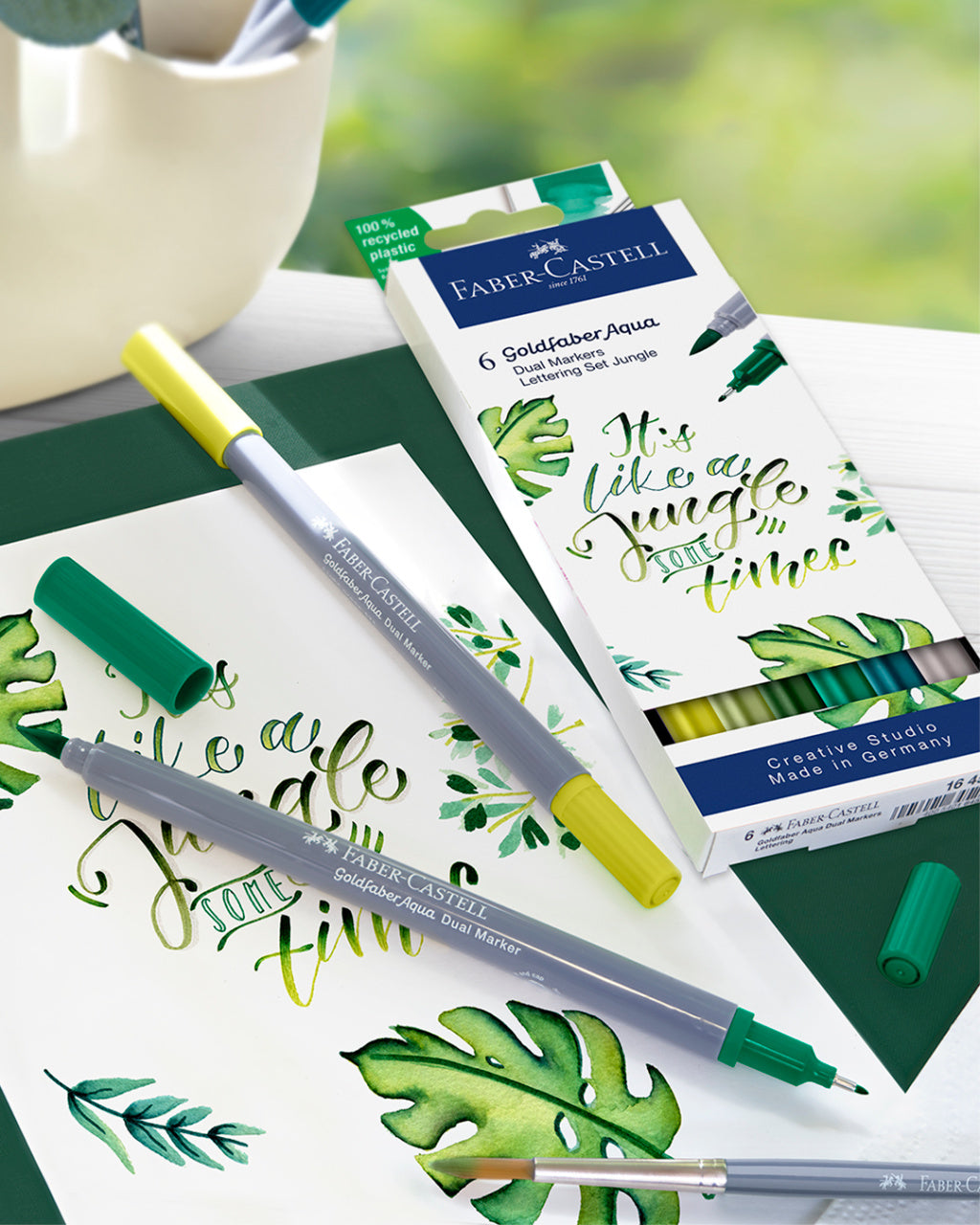 Faber-Castell Goldfaber Aqua Dual Marker, Wallet of 6 Jungle-164517
