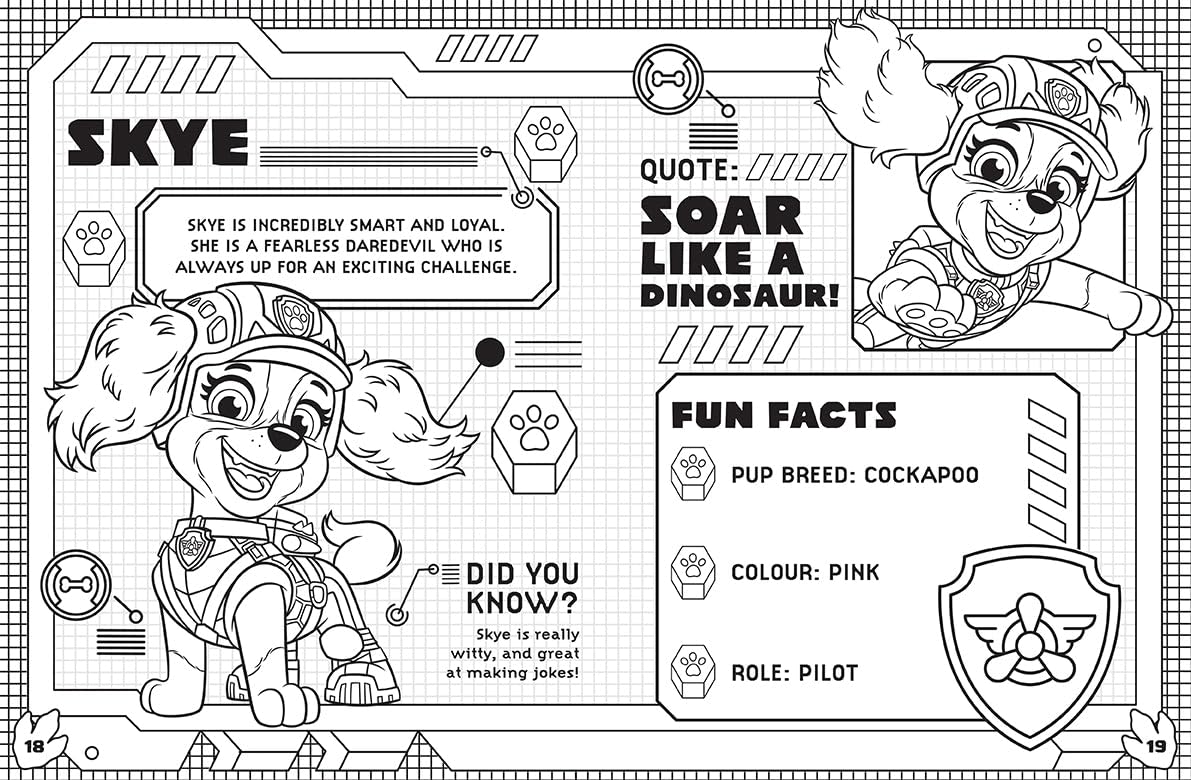 PAW Patrol The Dino Movie - Mega Colouring Book (Paperback)