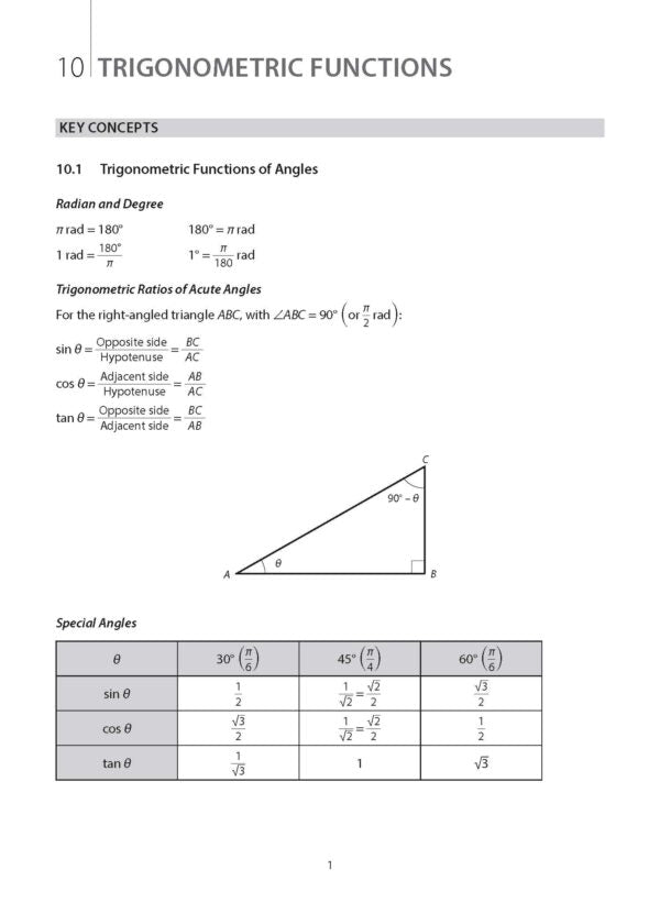Key Guide O-Level Additional Mathematics Key Concepts, Worked Examples & Practice Volume 2