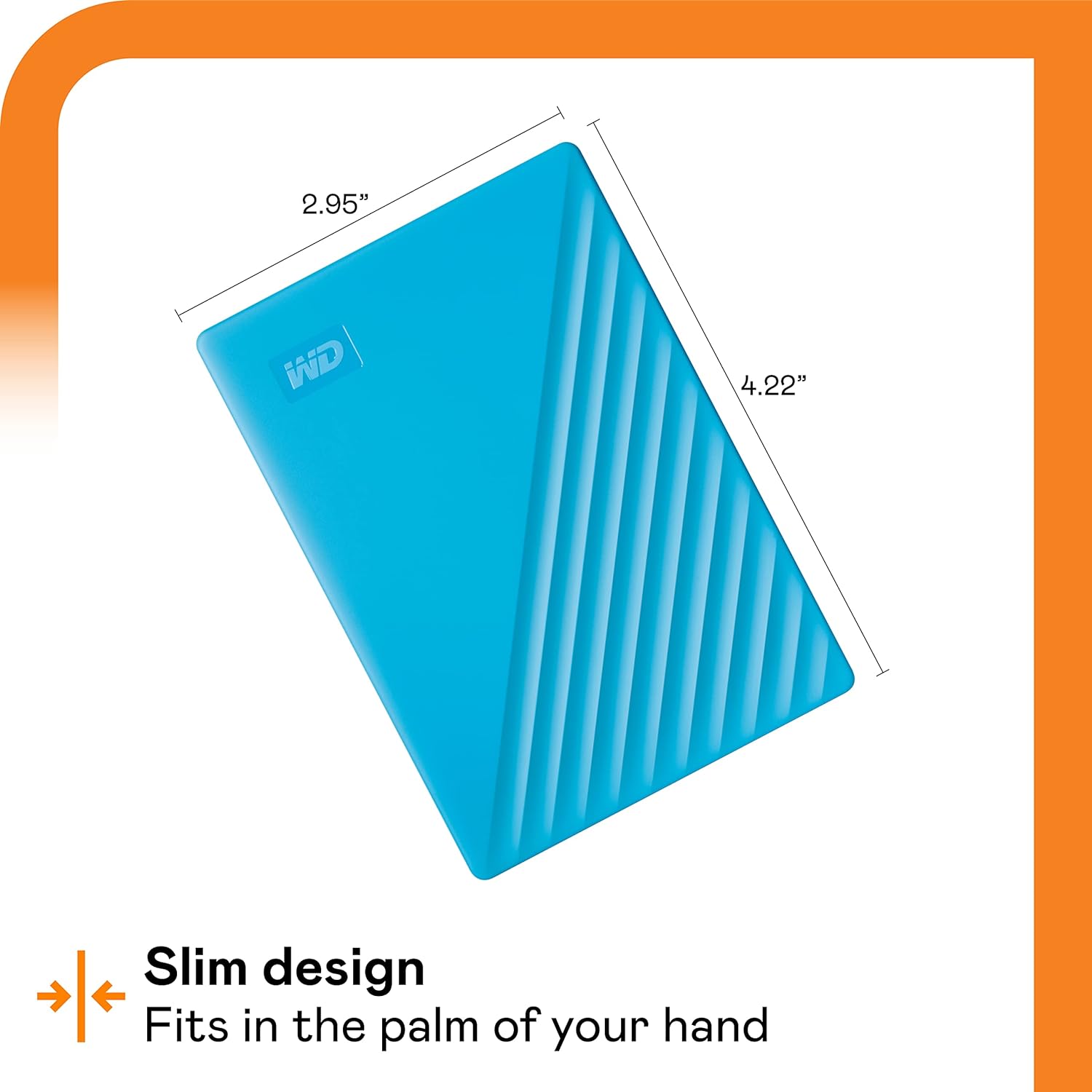 Western Digital WDBYVG0020BBL-WESN My Passport Portable External Hard Drive, Blue, 2TB