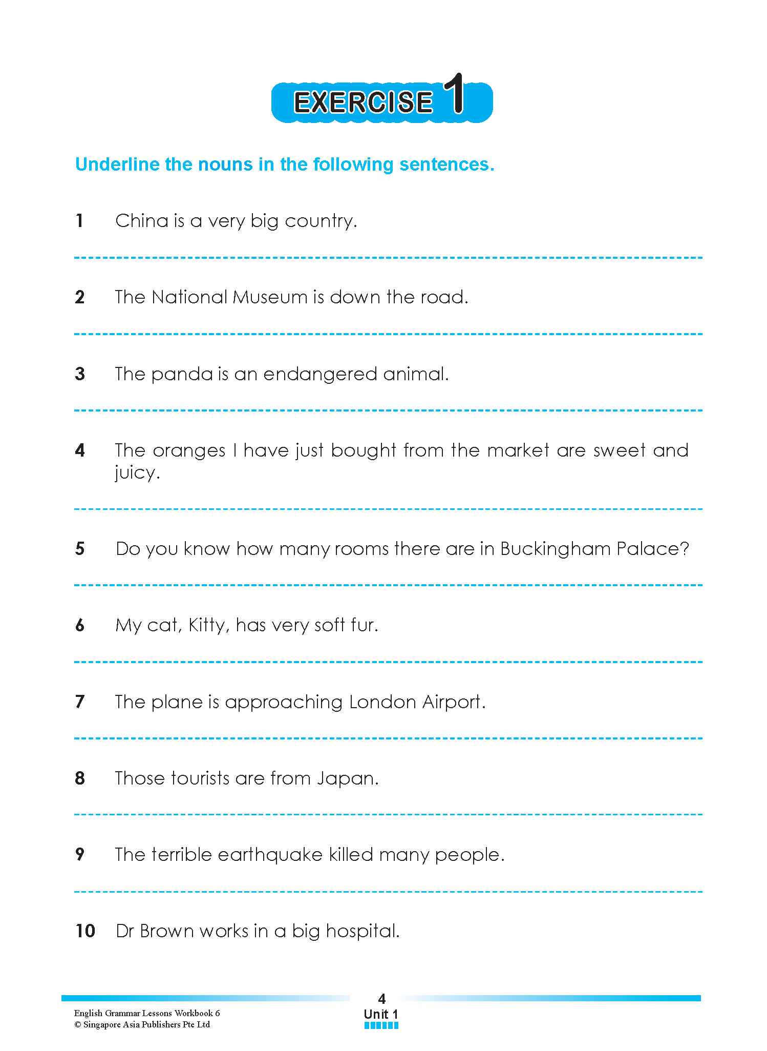 English Grammar Lessons Workbook 6