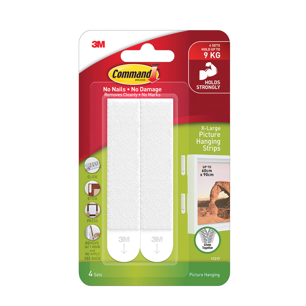 Command™ 17217-ES X-Large Picture Hanging Strips, White