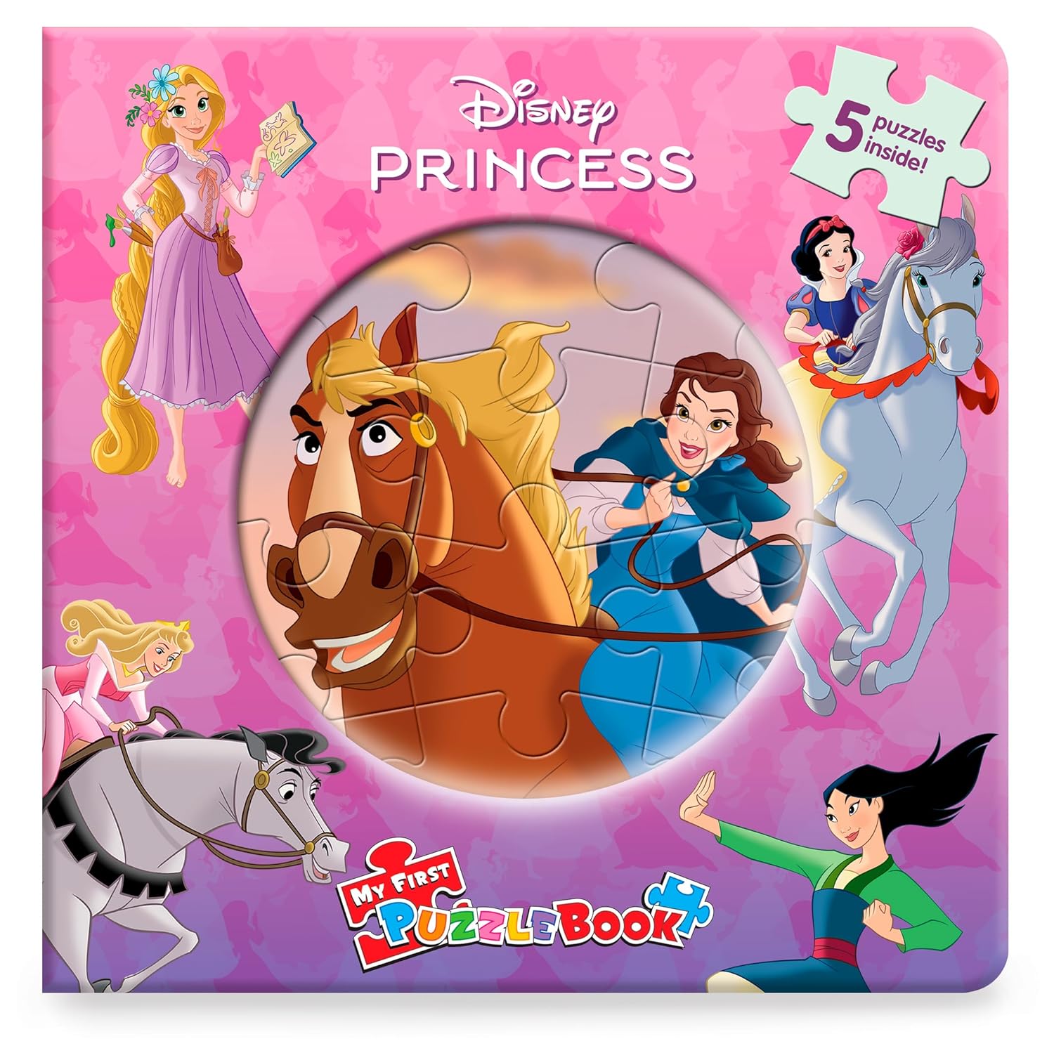 Disney Princess My First Puzzle Book (10-Page Board Book, 5 Puzzles) – Picture Book