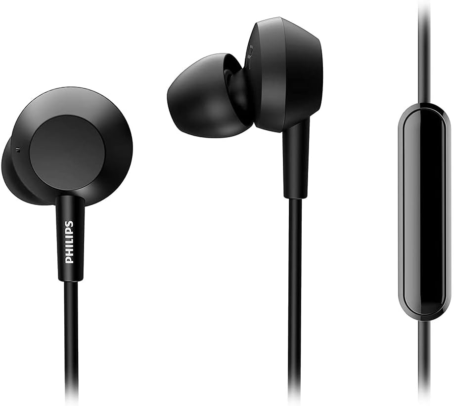 Philips Auriculares In-Ear Headphones with Mic, Black