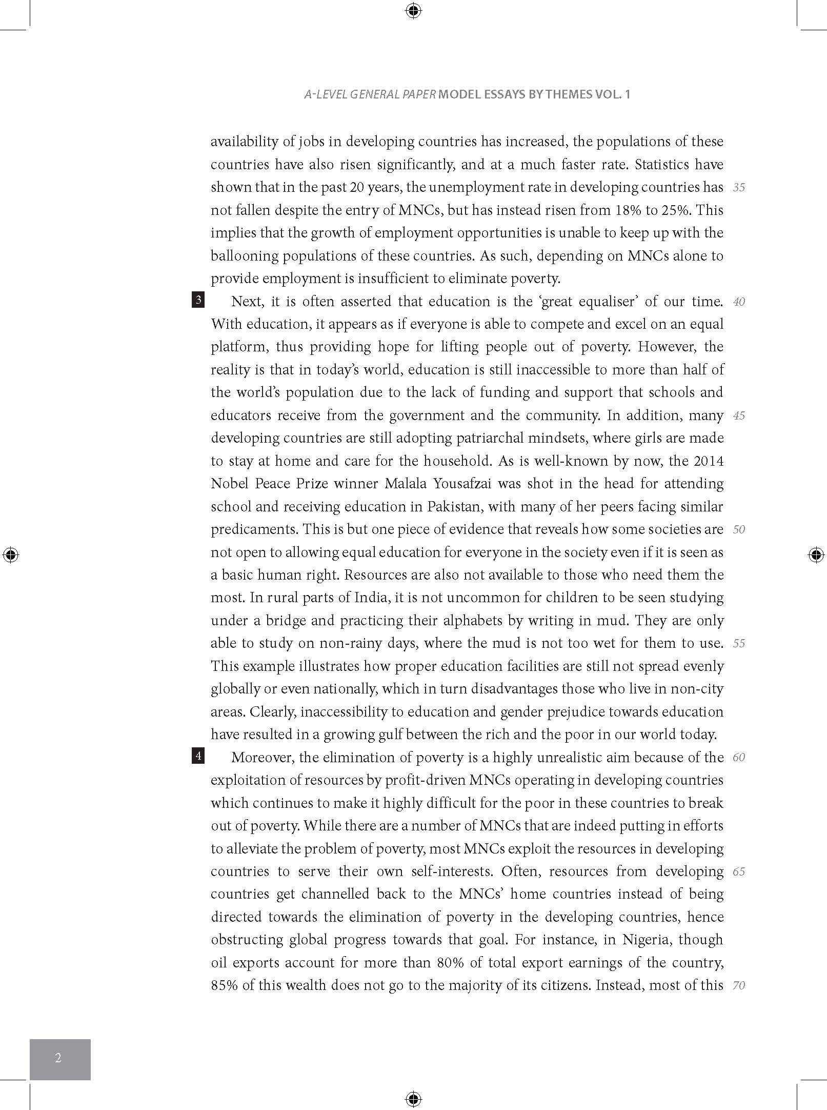 A-Level General Paper: Model Essays by Themes Volume 1