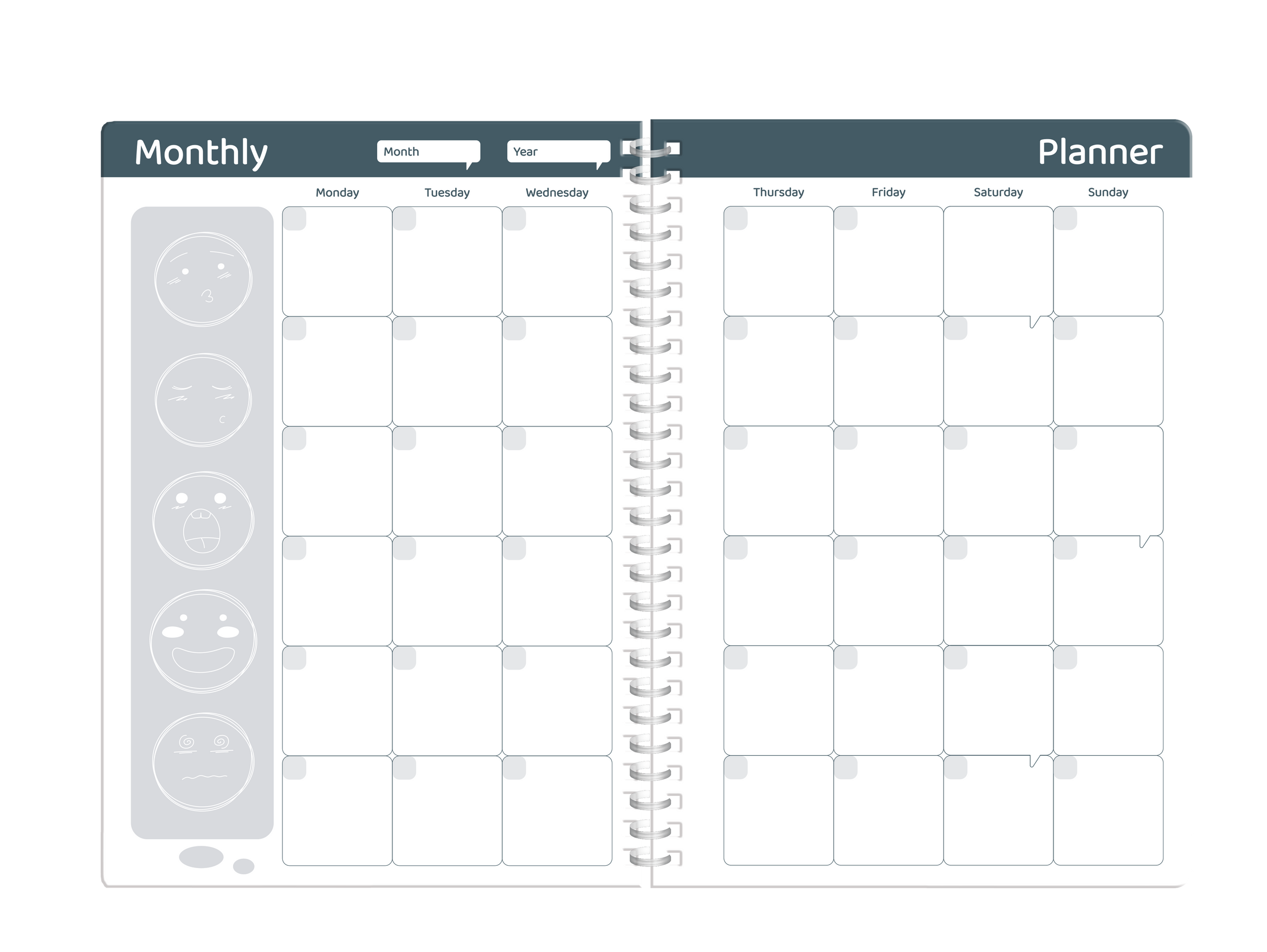 Undated Planner Notebook'25 Skibidi A5