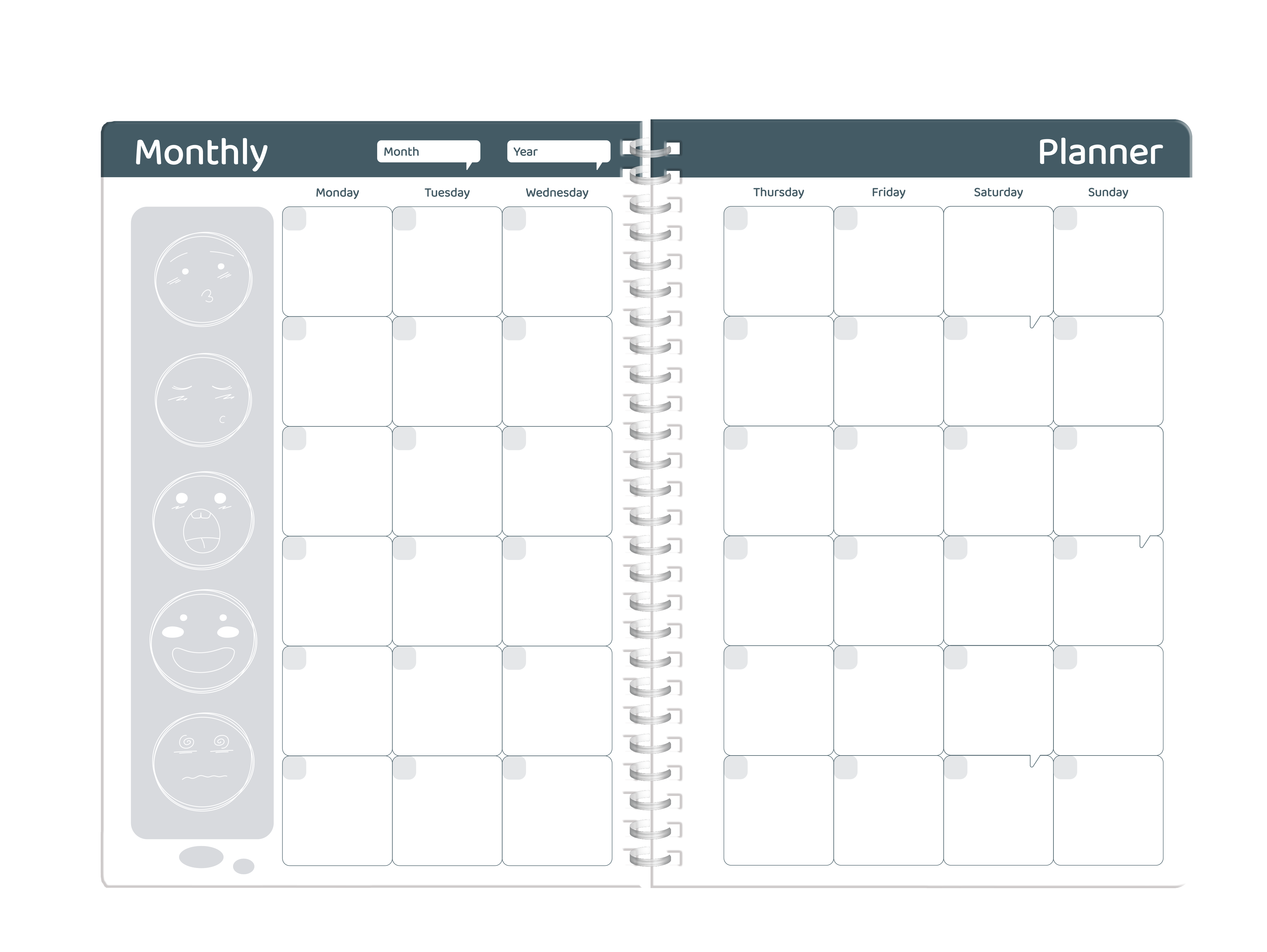 Undated Planner Notebook'25 Skibidi A5