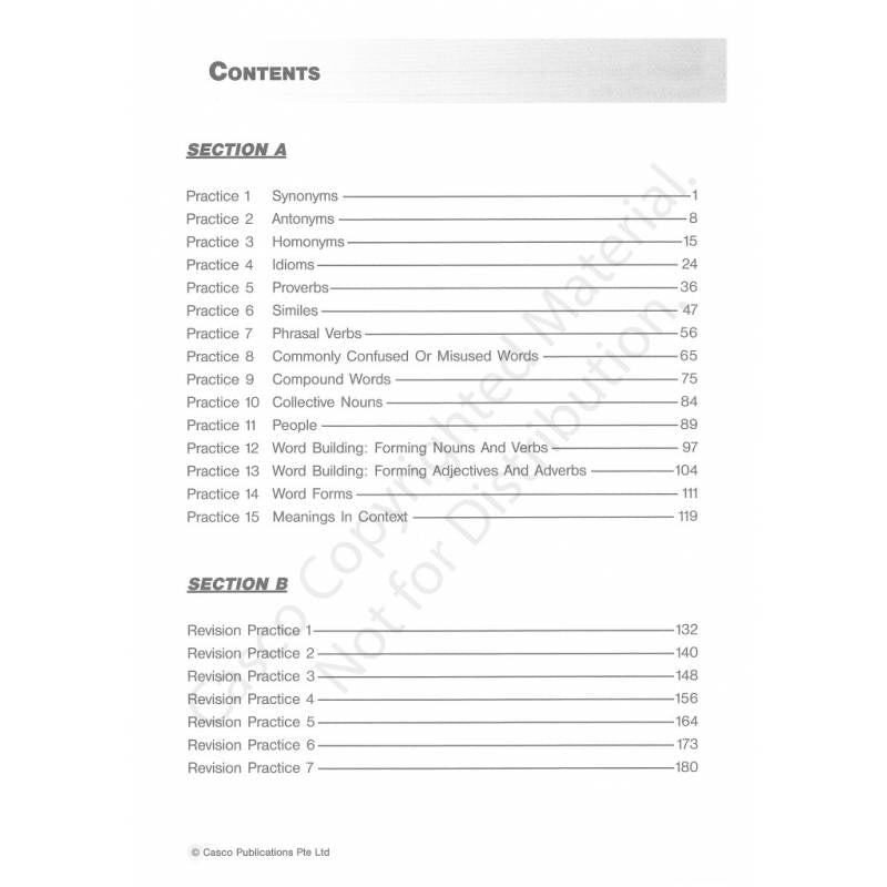 Secondary 1 English Vocabulary