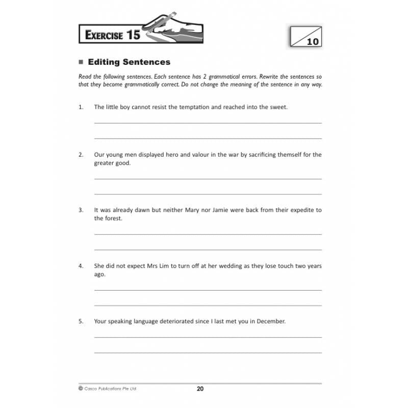Lower Secondary English Editing
