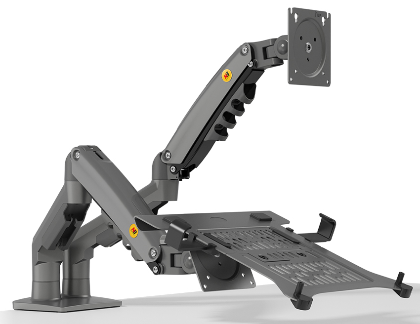 North Bayou F160-FP Monitor Arm - Grey