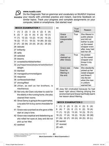 LEARNING+ Primary 3 English Mock Examinations