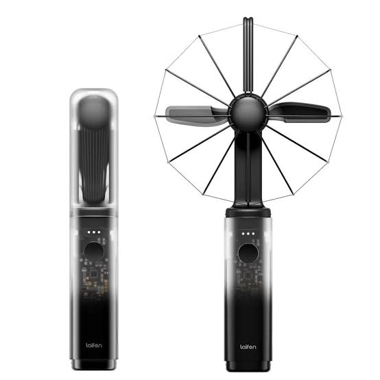 Laifen Airfold Fan Handheld Mini High-Power Portable USB Rechargeable Cooling 5000mAh Long Battery Life Black